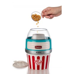 ARIE Ariete 2957/01 Macchina Per Pop Corn Design Vintage 1100W Celeste