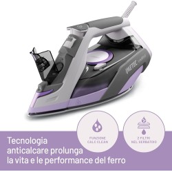 IMET Imetec 9030 Intellifast ferro da stiro a vapore, Tecnologia Intelli System, Impostazione automatica della temperatura