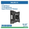 NEDIS Valueline VLM-MFM11 Supporto TV a parete 10-32 Max 30 kg