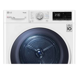 LGE LG RH80V9AVHN Asciugatrice 8 Kg a condensazione con pompa di calore Libera installazione Classe A+++ Bianco