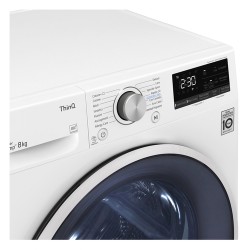 LGE LG RH80V9AVHN Asciugatrice 8 Kg a condensazione con pompa di calore Libera installazione Classe A+++ Bianco