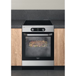 HOTP Hotpoint Ariston HS68IQ8CHX/E Cucina Elettrica Piano Cottura a induzione 4 Zone di cottura Forno elettrico 60 Cm Classe A