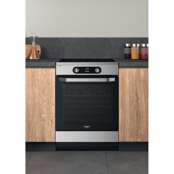 HOTP Hotpoint Ariston HS68IQ8CHX/E Cucina Elettrica Piano Cottura a induzione 4 Zone di cottura Forno elettrico 60 Cm Classe A