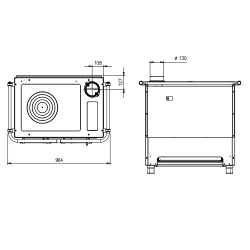  Nordica FAMILY 4,5 Cucina a legna aria calda convezione naturale 7,5 kw cappuccino (7014002)