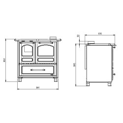  Nordica FAMILY 4,5 Cucina a legna aria calda convezione naturale 7,5 kw cappuccino (7014002)