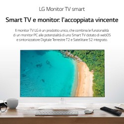 LG 27TQ615S Monitor TV 27 Smart webOS 22 FULL HD Wi-Fi Bianco"