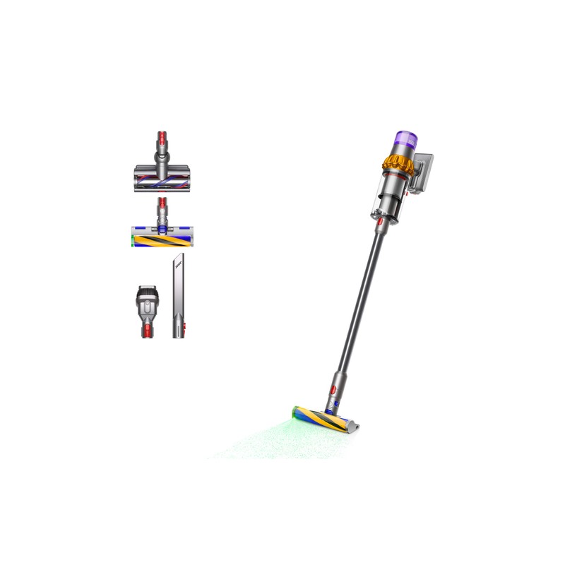 Dyson Dyson V15 Detect Absolute aspirapolvere senza filo Nichel, Giallo Senza sacchetto