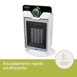 IMET Imetec 4033 Termoventilatore Eco Ceramic, Tecnologia Ceramica, Basso Consumo Energetico, Silenzioso