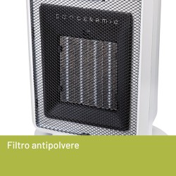 IMET Imetec 4033 Termoventilatore Eco Ceramic, Tecnologia Ceramica, Basso Consumo Energetico, Silenzioso