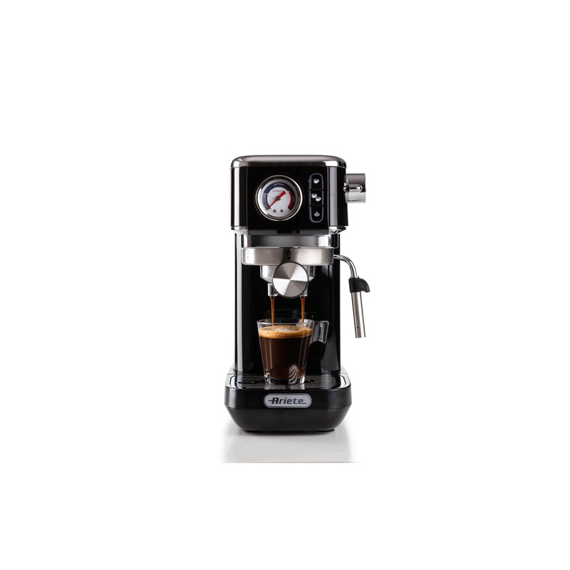 Ariete Ariete 1381 Macchina da caffè con manometro, compatibile con caffè in polvere e cialde ESE, 1300 W, Capacità 1,1 L, 15 ba