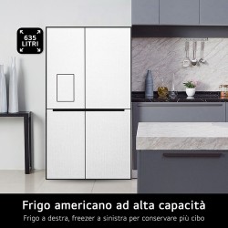 LG LG InstaView GSGV80PYLD Frigorifero Side-by-Side , Classe D, 635L, Wi-Fi, Con allaccio