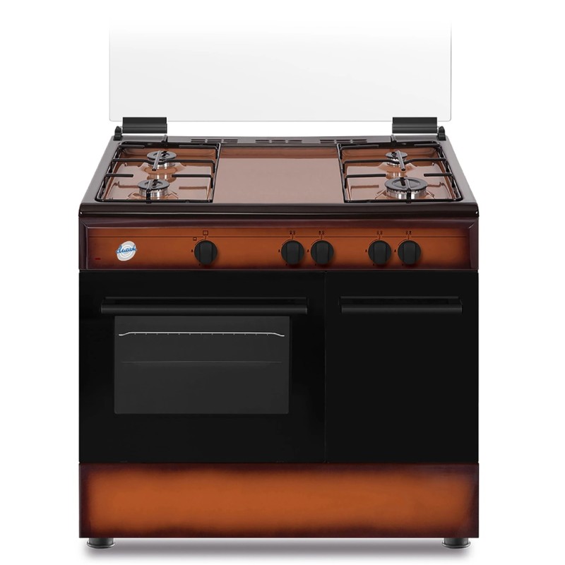 SCHA Schaub Lorenz SS590GEB Cucina 90cm 5 Fuochi Gas Forno a Gas con Grill Elettrico Marrone