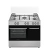 SCHA Schaub Lorenz SS590EX Cucina 90 x 60 cm 5 Fuochi a Gas Forno Elettrico Classe A Colore Acciaio Inox