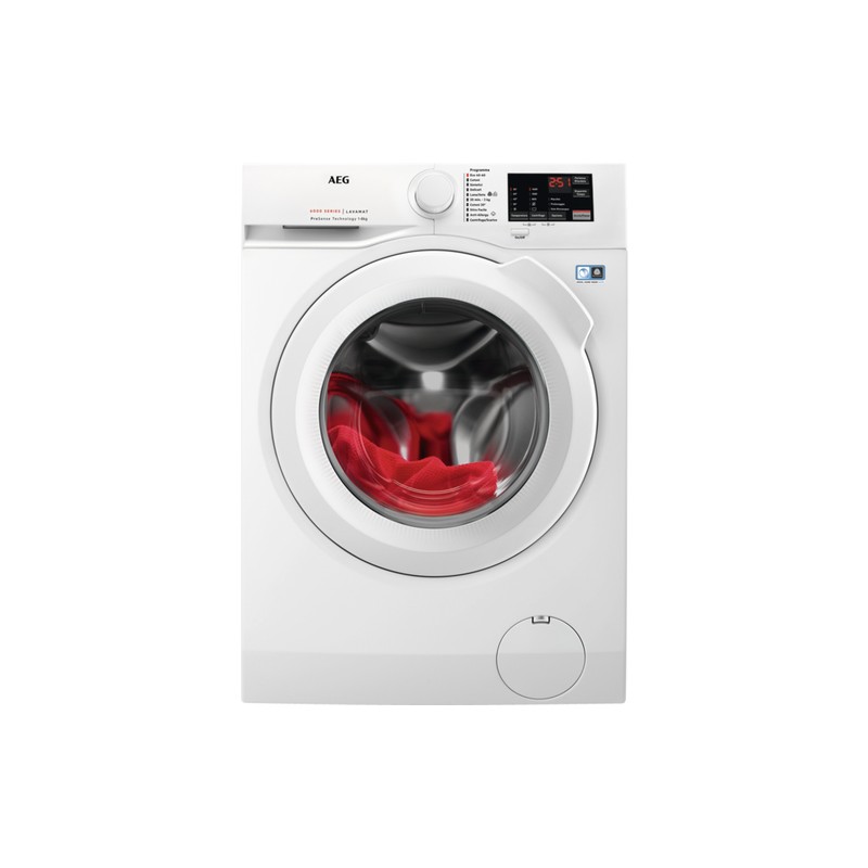 AEG AEG L6FBI48W Lavatrice 8 Kg Centrifuga 1400 Giri Motore Inverter Vapore Cesto GentleCare Classe A