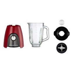 Russell Hobbs Russell Hobbs 27120-56 Frullatore con Bicchiere 1.5 L 650 Watt 2 Velocità colore Rosso e Nero