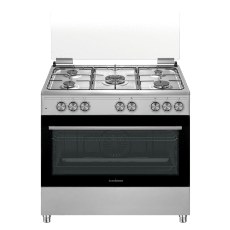  Cucina 90x60cm Schaub Lorenz SS595EX 5 Fuochi a Gas Tutto Forno elettrico Classe A Inox