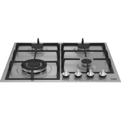 Beko HIYG64225SXO Piano Cottura da incasso a Gas 60 cm Gas 4 Fornello(i) Inox - HIYG 64225 SXO